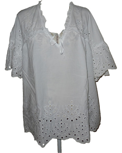 Lochstickerei bluse - lochstickerei,