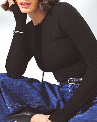 Damen basic shirt - basic, langarm