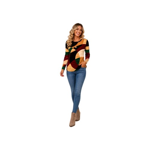 Damen langarmshirt bunt - damen,