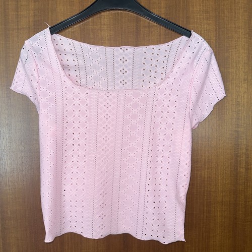 Shirt lochmuster rosa - gr., m