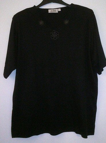 Schwarzes shirt kurzarm mit - shirt,