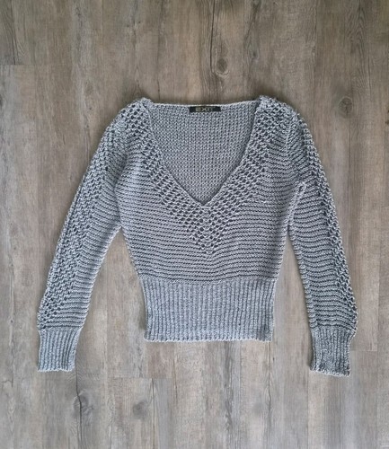 Damen strick pullover kragen - pullover, v-kragen