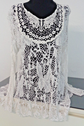 Tunika shirt netz lochmuster - shirt,