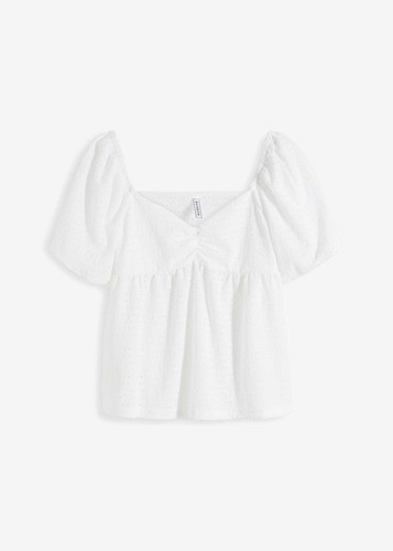 Neu shirt mit lochmuster - mit, gr